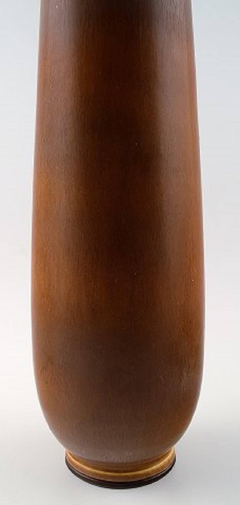 Scandinavian Modern Large Berndt Friberg Studio Pottery Vase, Modern Swedish Design For Sale