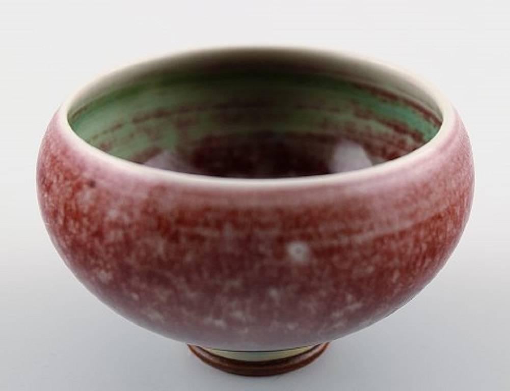 Berndt Friberg Studio Pottery Vase, modernes schwedisches Design (Skandinavische Moderne) im Angebot