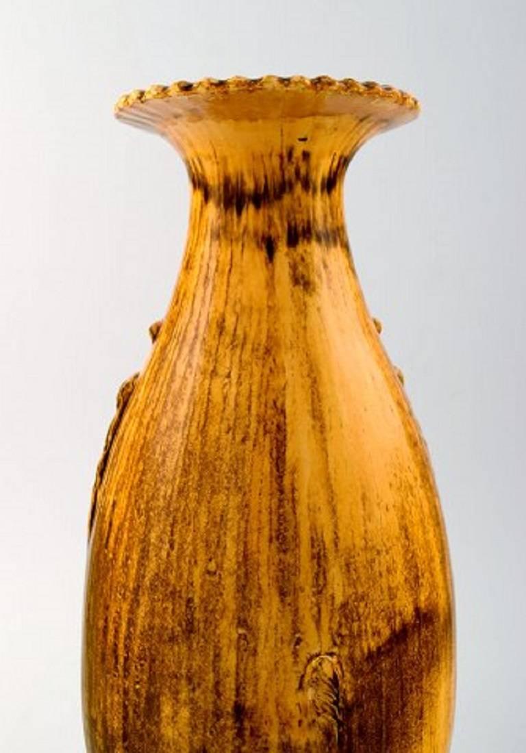 Kähler, Denmark, glazed vase, 1930s, Designed by Svend Hammershøi In Excellent Condition In Copenhagen, DK