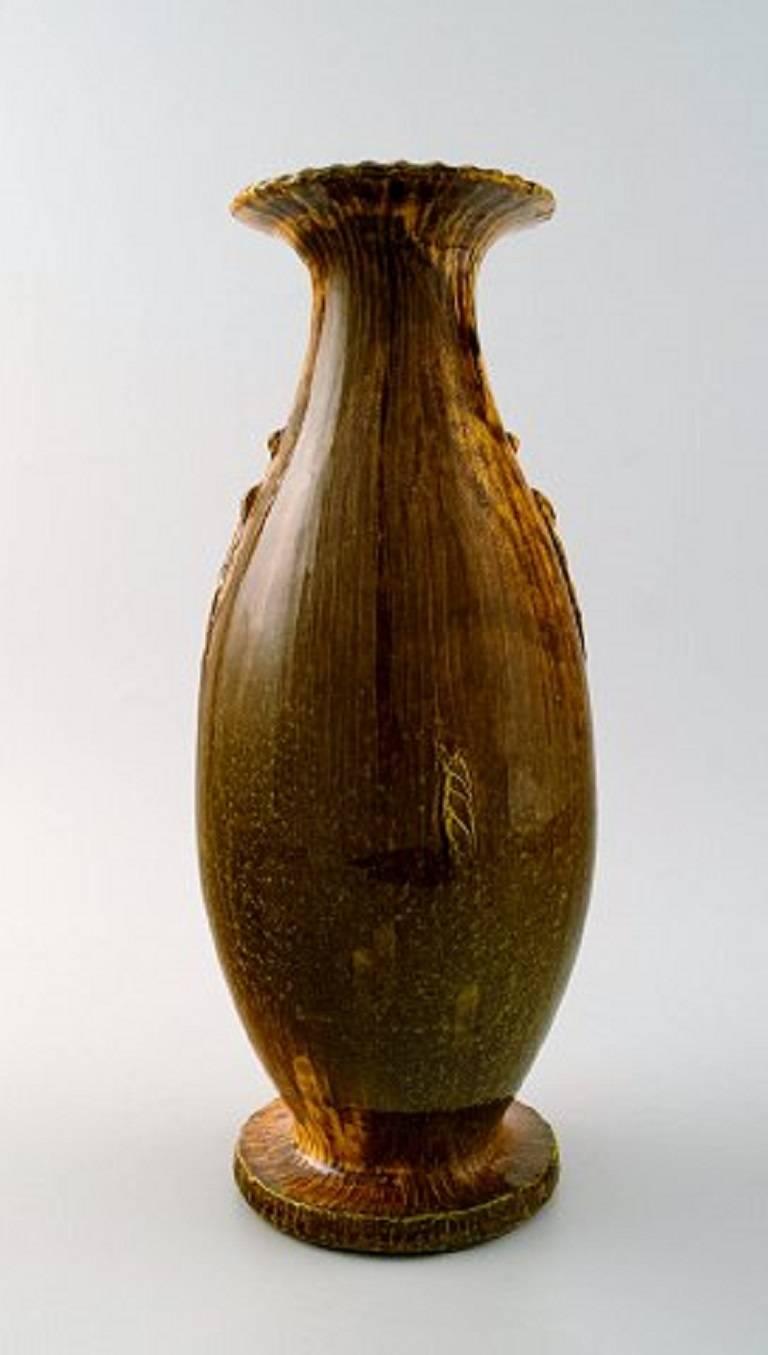 Danish Kähler, Denmark, glazed vase, 1930s, Designed by Svend Hammershøi