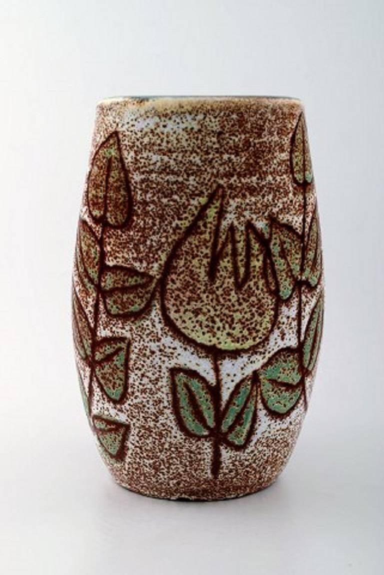 Mid-Century Modern French Ceramic Vase, Picasso Style For Sale