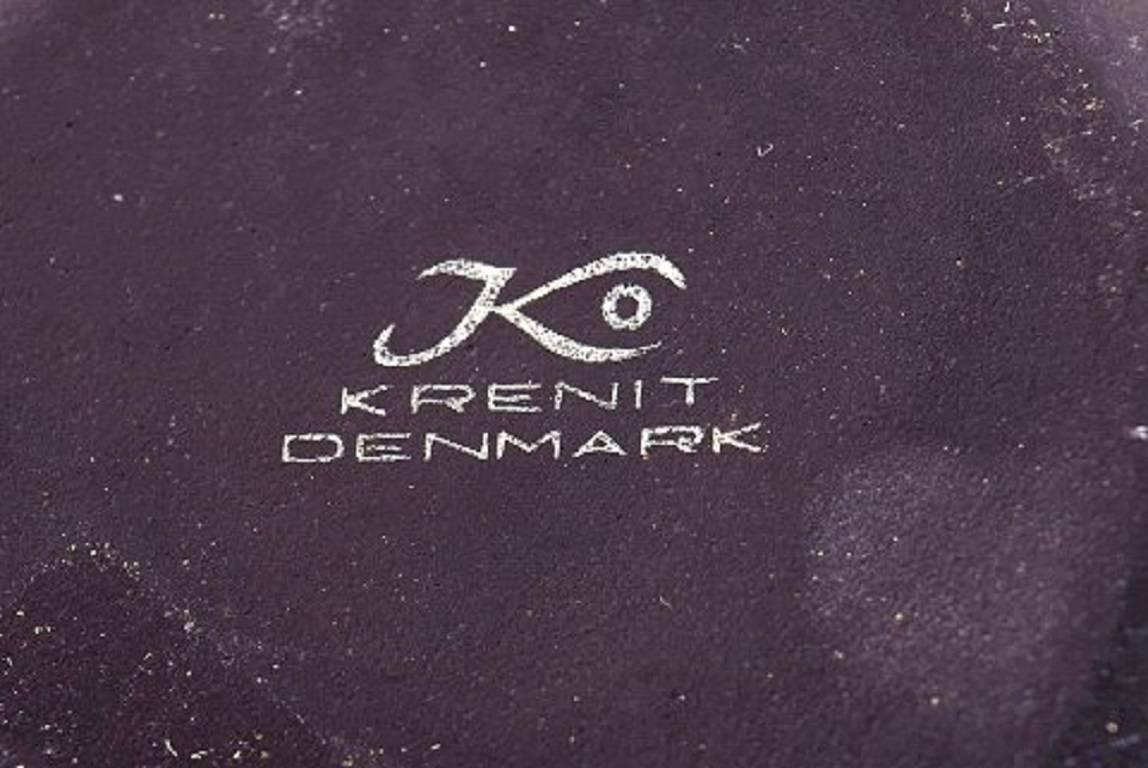 Late 20th Century Three Krenit Bowls by Herbert Krenchel, Black Metal and Black Enamel, 1970s