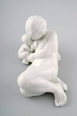 Rare Bing & Grondahl / B&G, Blanc De Chine Porcelain Figure of Woman with Child