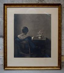Peter Ilsted "A woman reading", 1925 Opus 47, Mezzotint, Signed Peter Ilsted 12