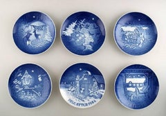 13 Bing & Grondahl Christmas Plates, 1980-1992