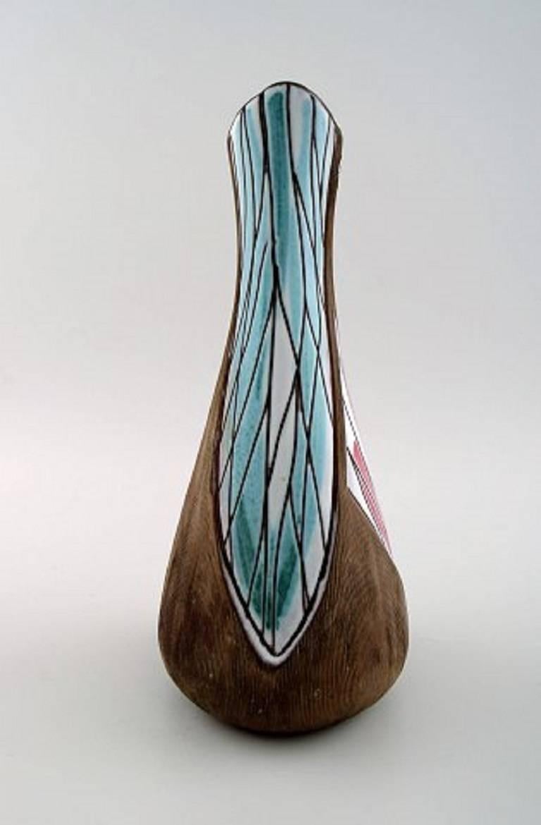 Scandinavian Modern Mari Simmulson for Upsala-Ekeby Ceramic Vase, 1950s-1960s. For Sale