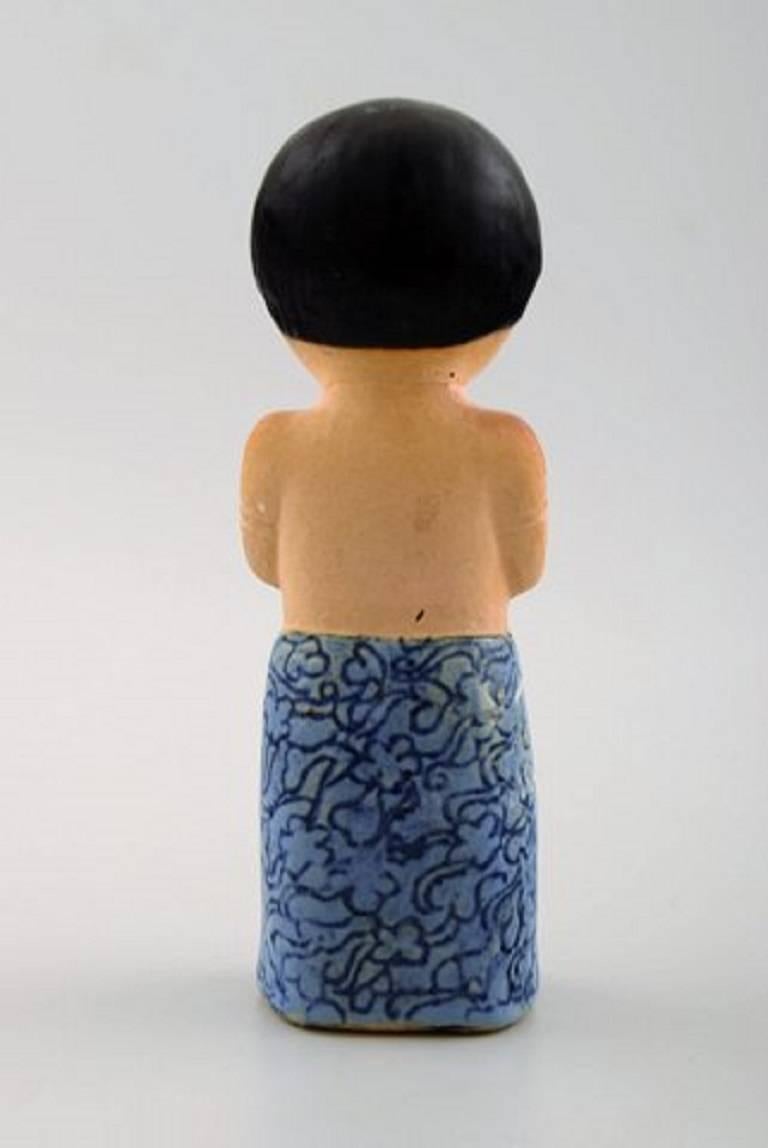 Scandinave moderne Lisa Larson pour Gustavsberg, figure en grès de « All the World's Children » en vente