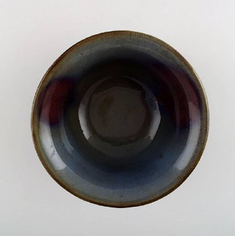 Danish Early Axel Salto for Royal Copenhagen, Stoneware Bowl, Modeled in Organic Form