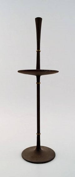 Jens H. Quistgaard, a Pair of Candlesticks in Cast Iron, Danish Design, 1960s