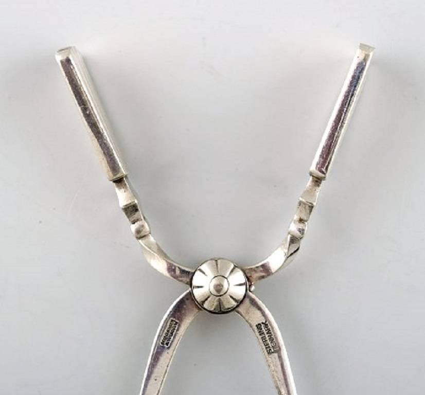 Danish Bernadotte Silver Cutlery Georg Jensen Sugar Tongs, 1945-1951