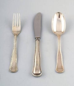 Cohr Old Danish Silver Besteck für sechs Personen, insgesamt 19 Pieces