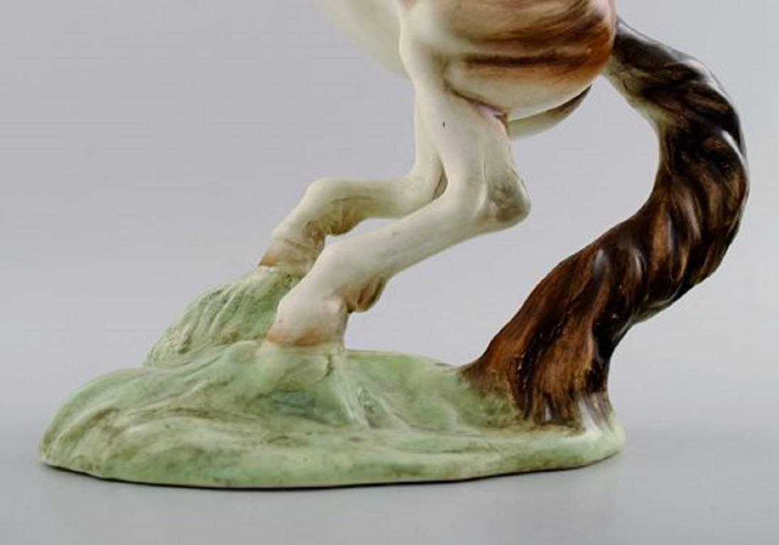 Grande figurine de cordonnier en porcelaine, cheval portant un cheval Excellent état - En vente à Copenhagen, DK