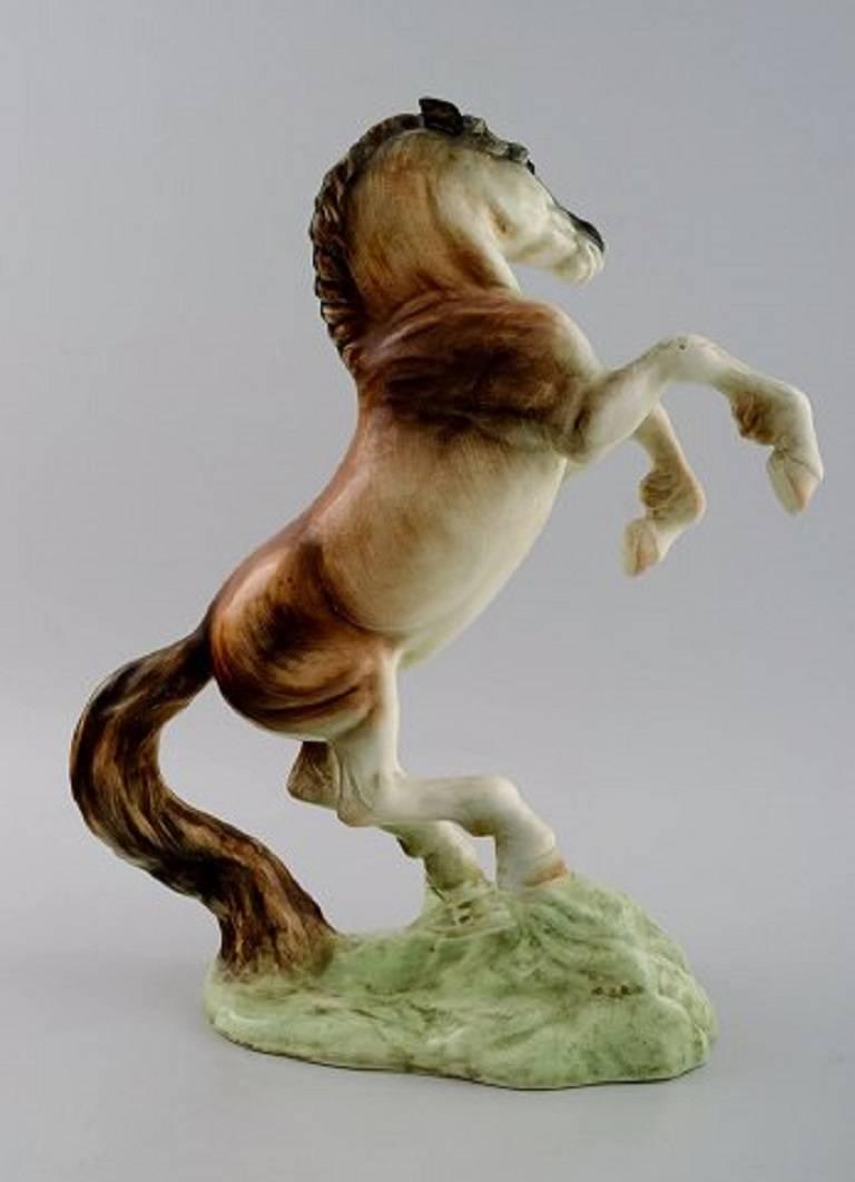 Große Goldschneider-Figur aus Porzellan, Reiterpferdchen (Sonstiges) im Angebot