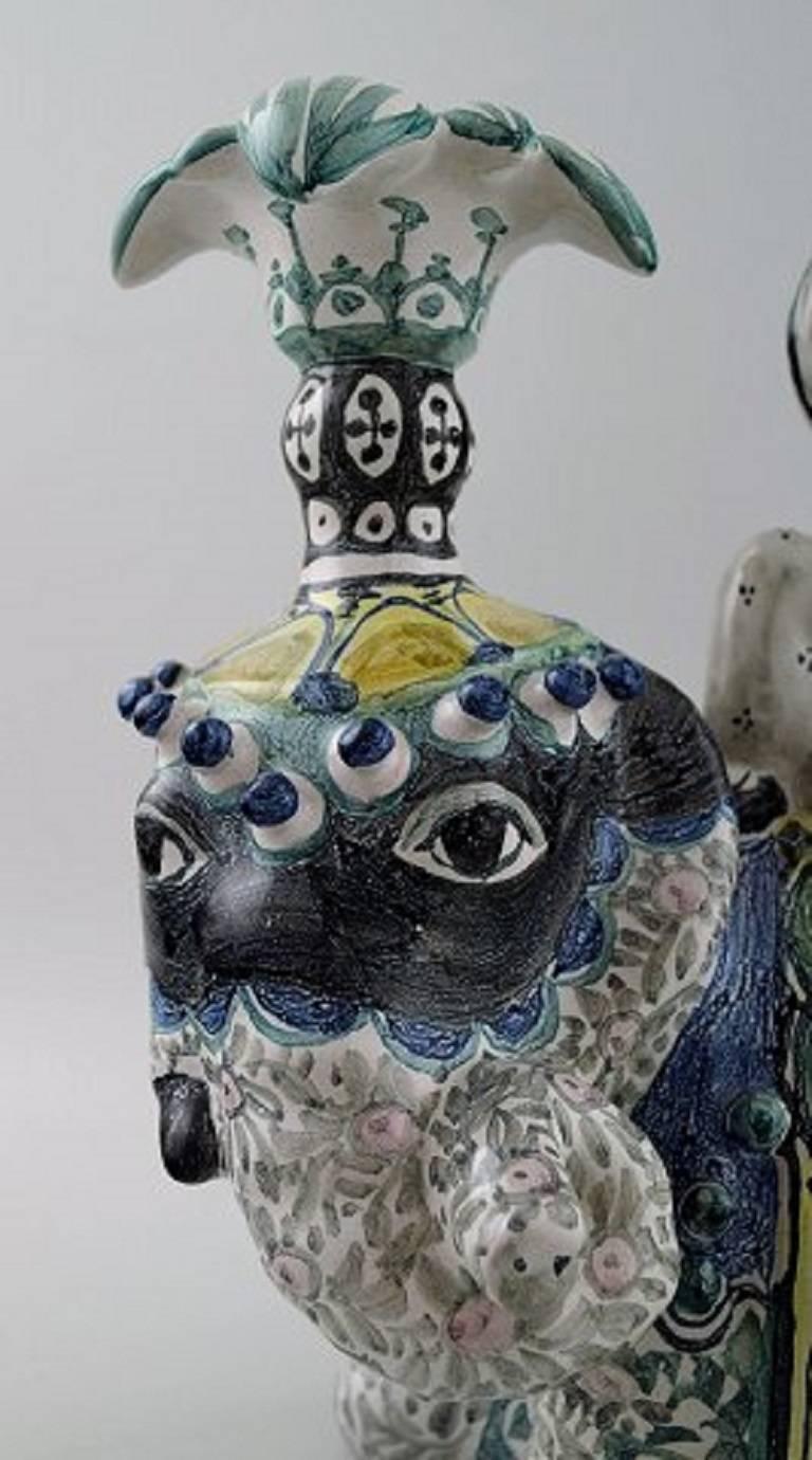 Scandinavian Modern Bjorn Wiinblad, 1918-2006, Unique Figurines, King Solomon and Queen of Saba