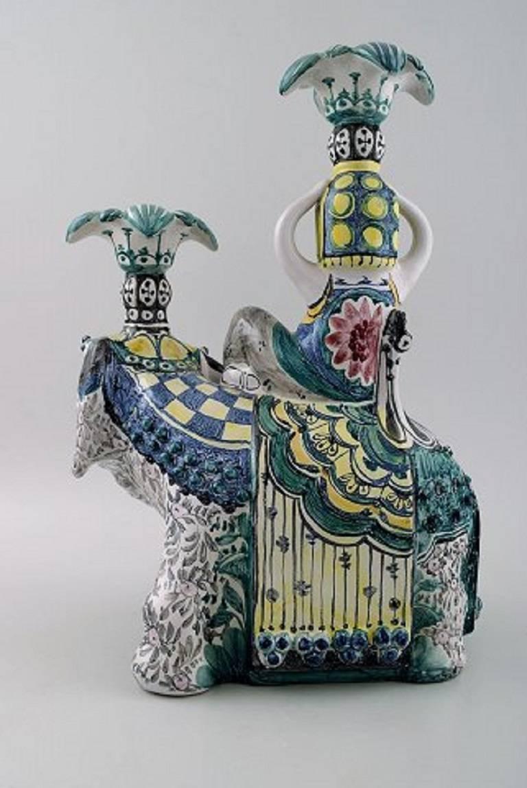 Late 20th Century Bjorn Wiinblad, 1918-2006, Unique Figurines, King Solomon and Queen of Saba