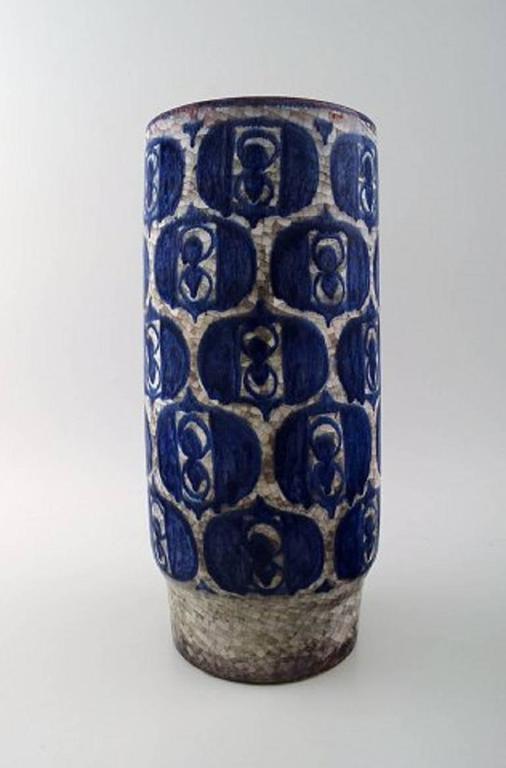 Michael Andersen Two Large Ceramic Floor Vases Denmark 1950s 1960s