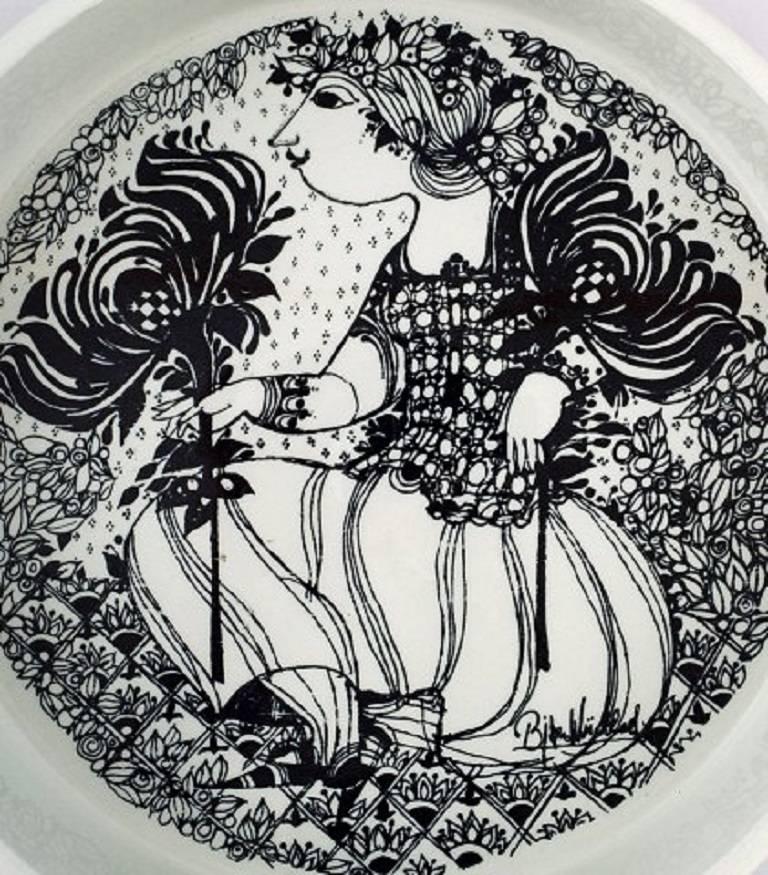 Scandinavian Modern Bjørn Wiinblad, Large Platter and Bowl, 