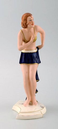 Art Deco Royal Dux Woman, Porcelain