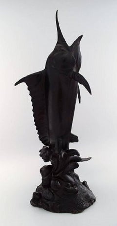 Monumental Swordfish in Patinated Bronze