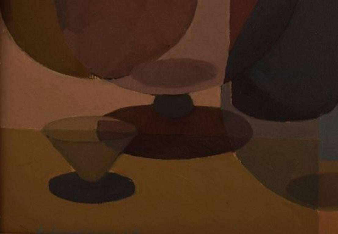 S. Lundgreen, Swedish Painter, Mid-20th Century, Oil on Board In Excellent Condition In København, Copenhagen