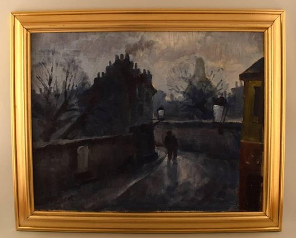 Mogens Vantore (1899-1992). Painting. Oil on canvas.

Paris, Montmartre with Sacre Coeur in the background. 

Approximately 1940.

Dimensions: 48 x 62 cm. Total size incl. frame (62 x 76 cm.)

Signed.

In perfect condition.