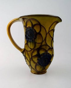 Kahler, Denmark, Glazed Stoneware Jug with Handle, Stamped, 1930s
