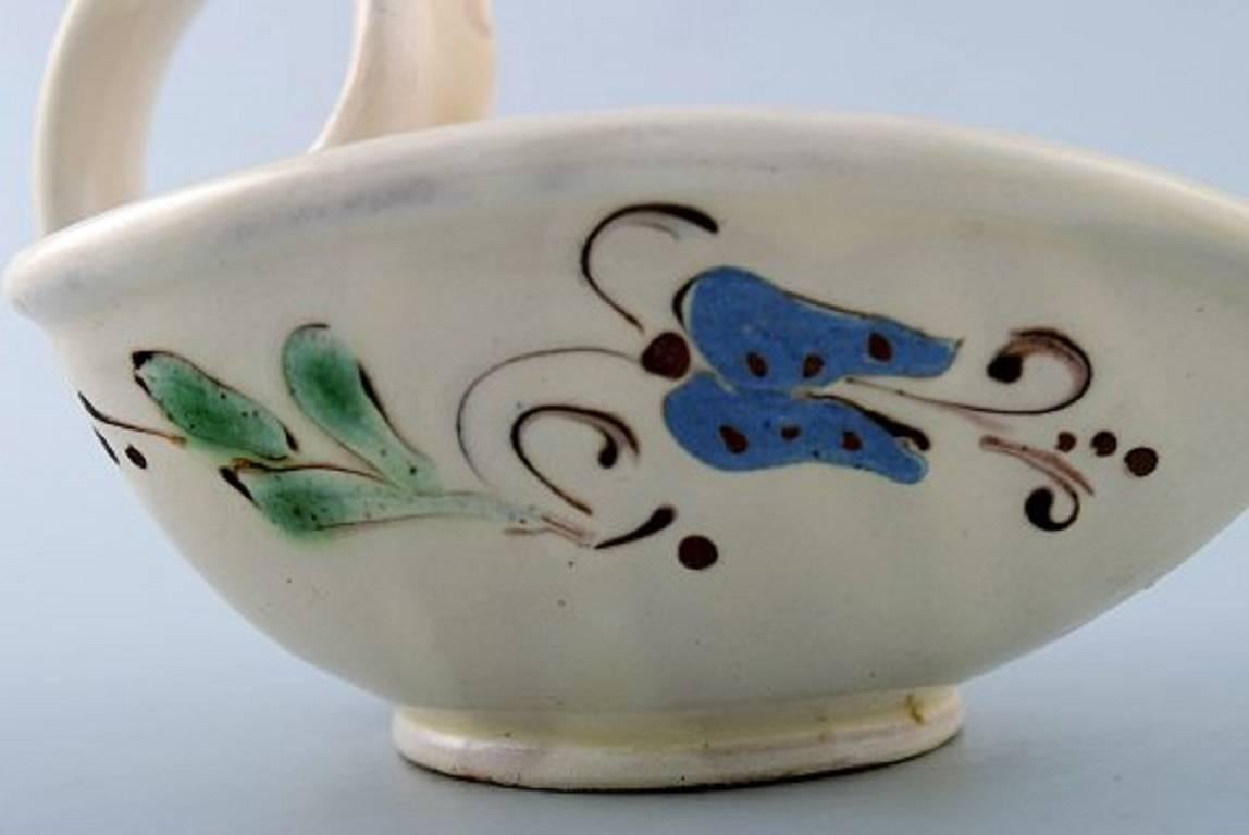 Danish Kahler, Denmark, Glazed Stoneware Jug with Handle Stamped 1930-1940s For Sale