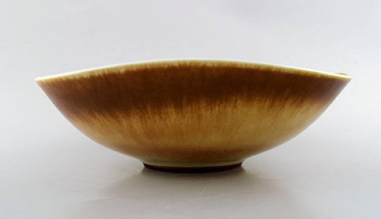 Scandinavian Modern Berndt Friberg Studio Large Ceramic Bowl, Modern Swedish Design For Sale
