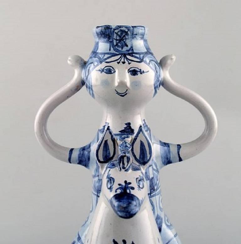 Rare Bjorn Wiinblad Figure from the Blue House. Figure / Candlestick, 1969 In Excellent Condition In Copenhagen, DK