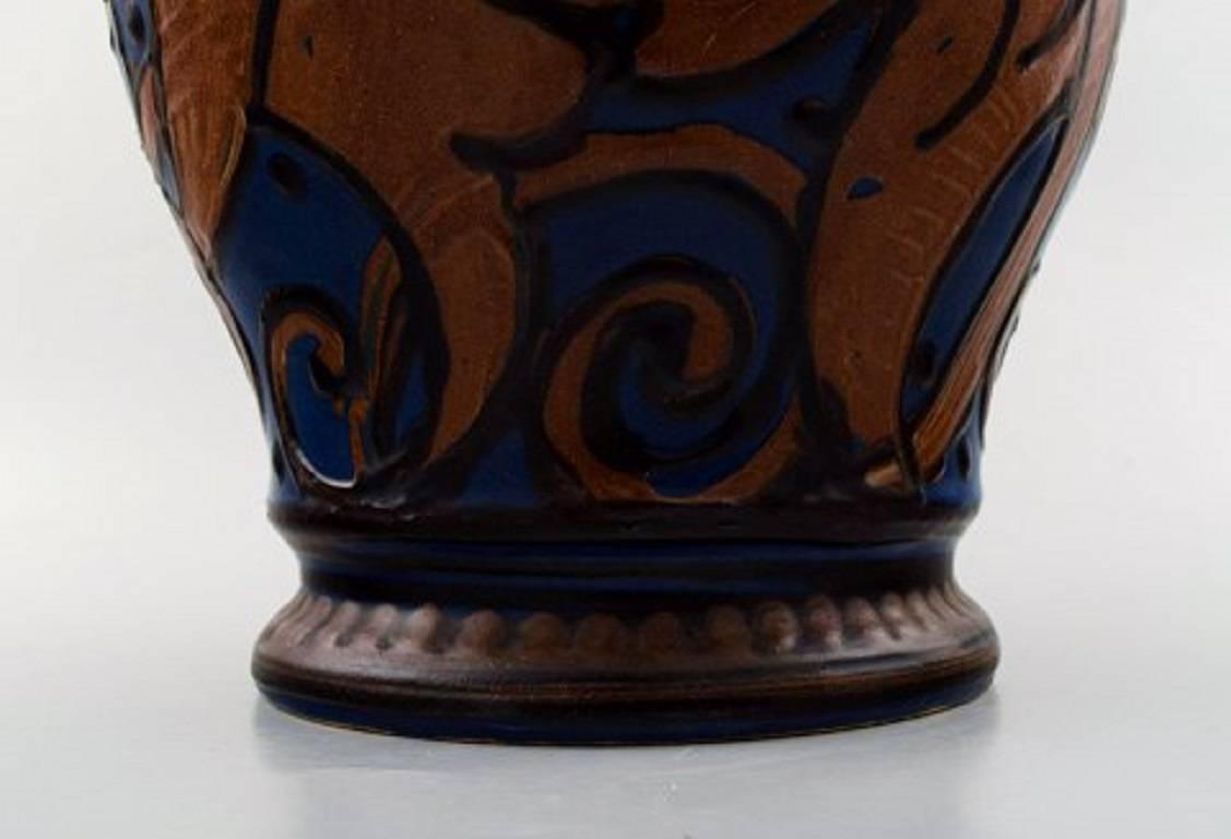Kahler, Denmark, Glazed Large Stoneware Vase or Flower Pot 1