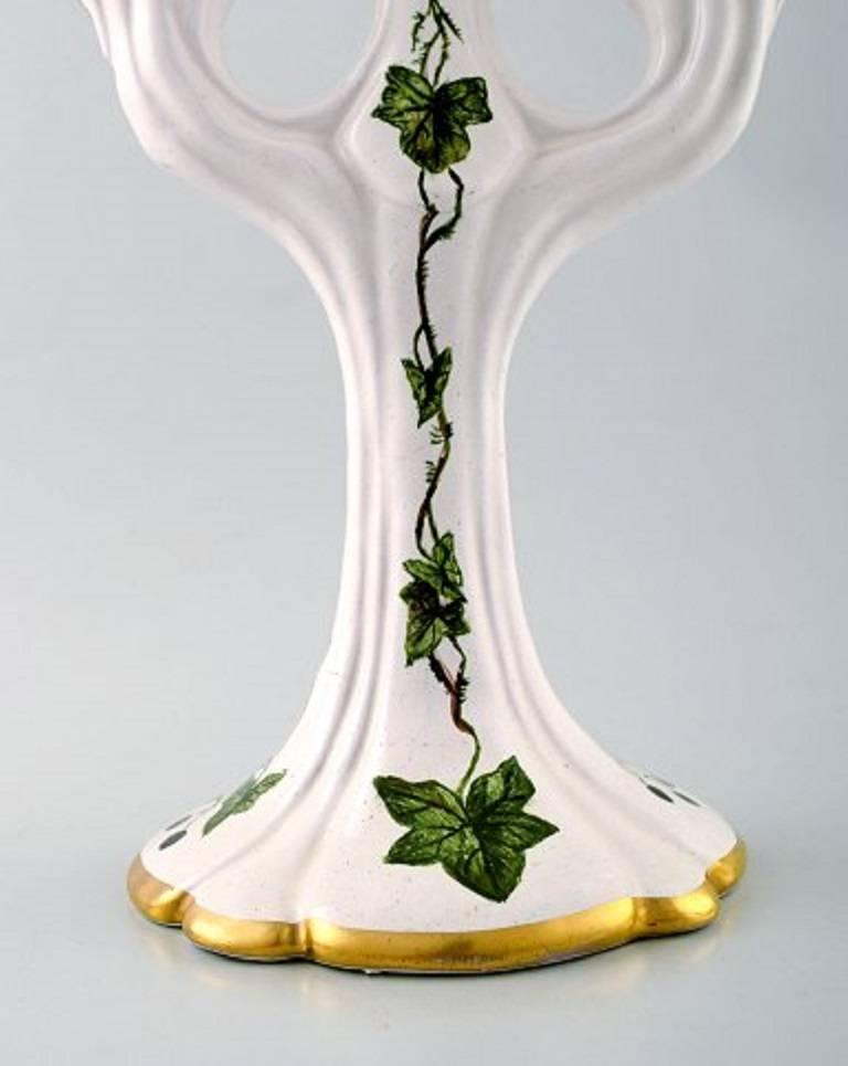 Danish Signe Steffensen for Kähler, Pair of Candelabra of Ceramics For Sale