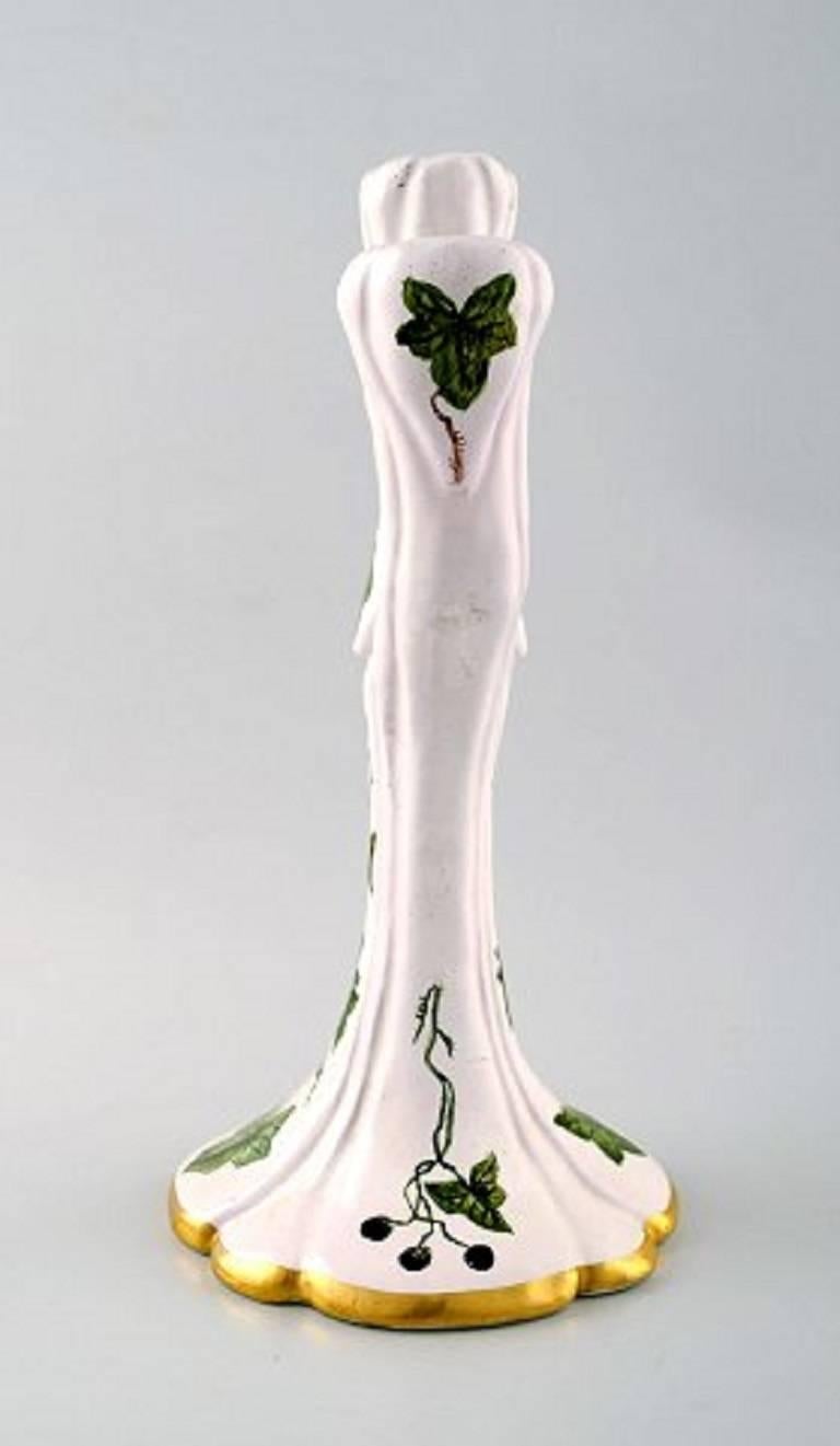 Signe Steffensen para Kähler, Pareja de candelabros de cerámica Art Nouveau en venta