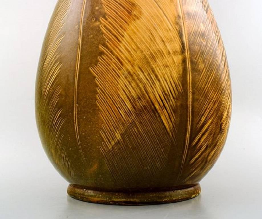 Large Kähler, Denmark, Svend Hammershoi, Glazed Floor Vase in Stoneware 1