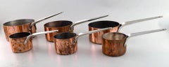 Henning Koppel for Georg Jensen, "Taverna", Six Pots in Copper