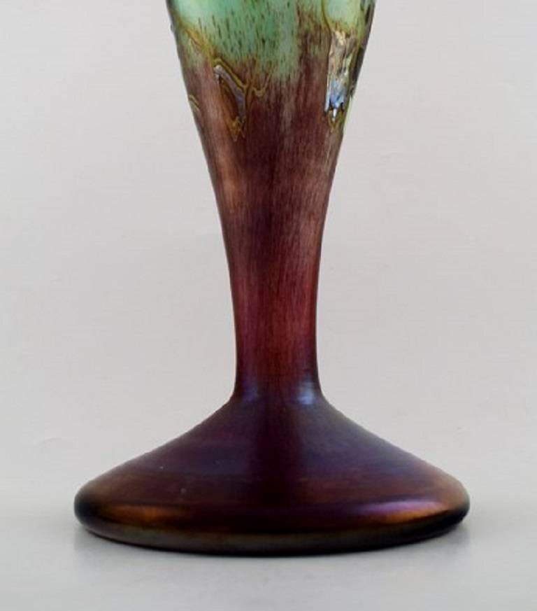 Pascal Guyot and Bernard Aconito for Biot, France, Unique Art Glass Vase For Sale 1