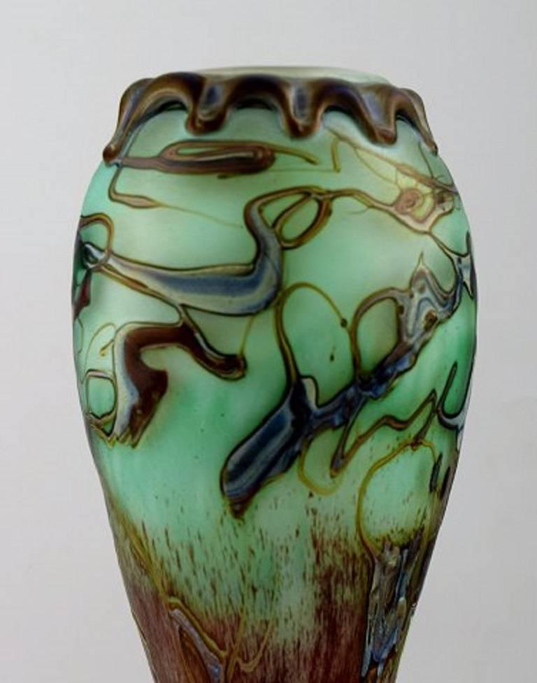 Pascal Guyot and Bernard Aconito for Biot, France, Unique Art Glass Vase In Excellent Condition For Sale In Copenhagen, DK
