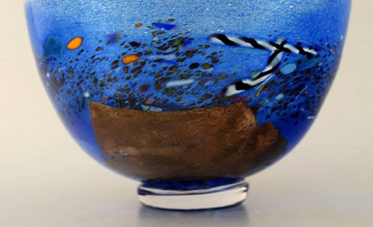 Art Glass Bowl, Designed by Bertel Vallien, Made by Kosta Boda In Excellent Condition In Copenhagen, DK