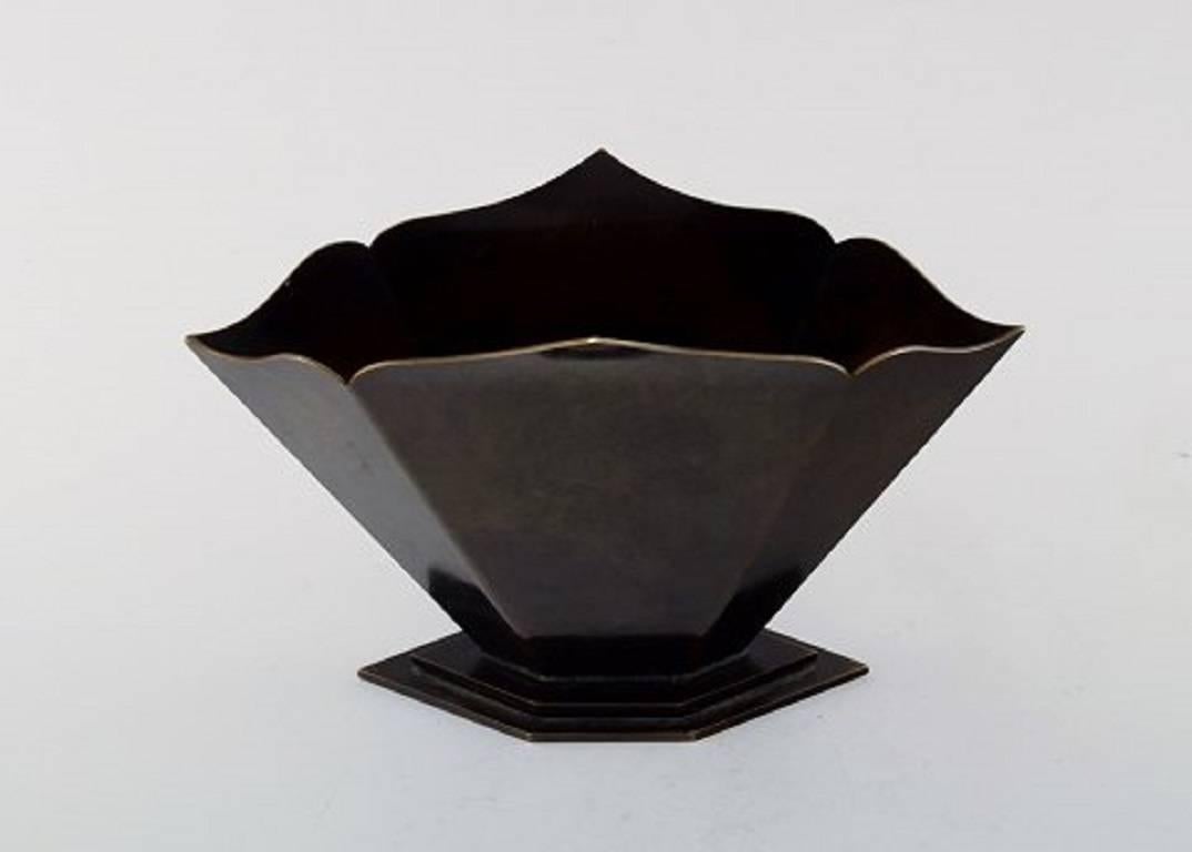 Art Deco Vase, Bronze, Danish Design, 1930s-1940s In Good Condition In Copenhagen, DK