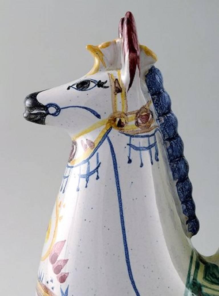 Late 20th Century Rare Bjorn Wiinblad Figure from the Blue House, Candlestick, Rider on Horse