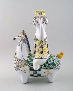 Rare Bjorn Wiinblad Figure from the Blue House, Candlestick, Rider on Horse