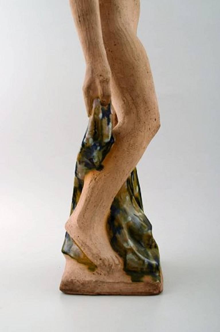 20th Century Helge Christoffersen, Own Workshop, Very Large Unique Figure of Nude Young Model