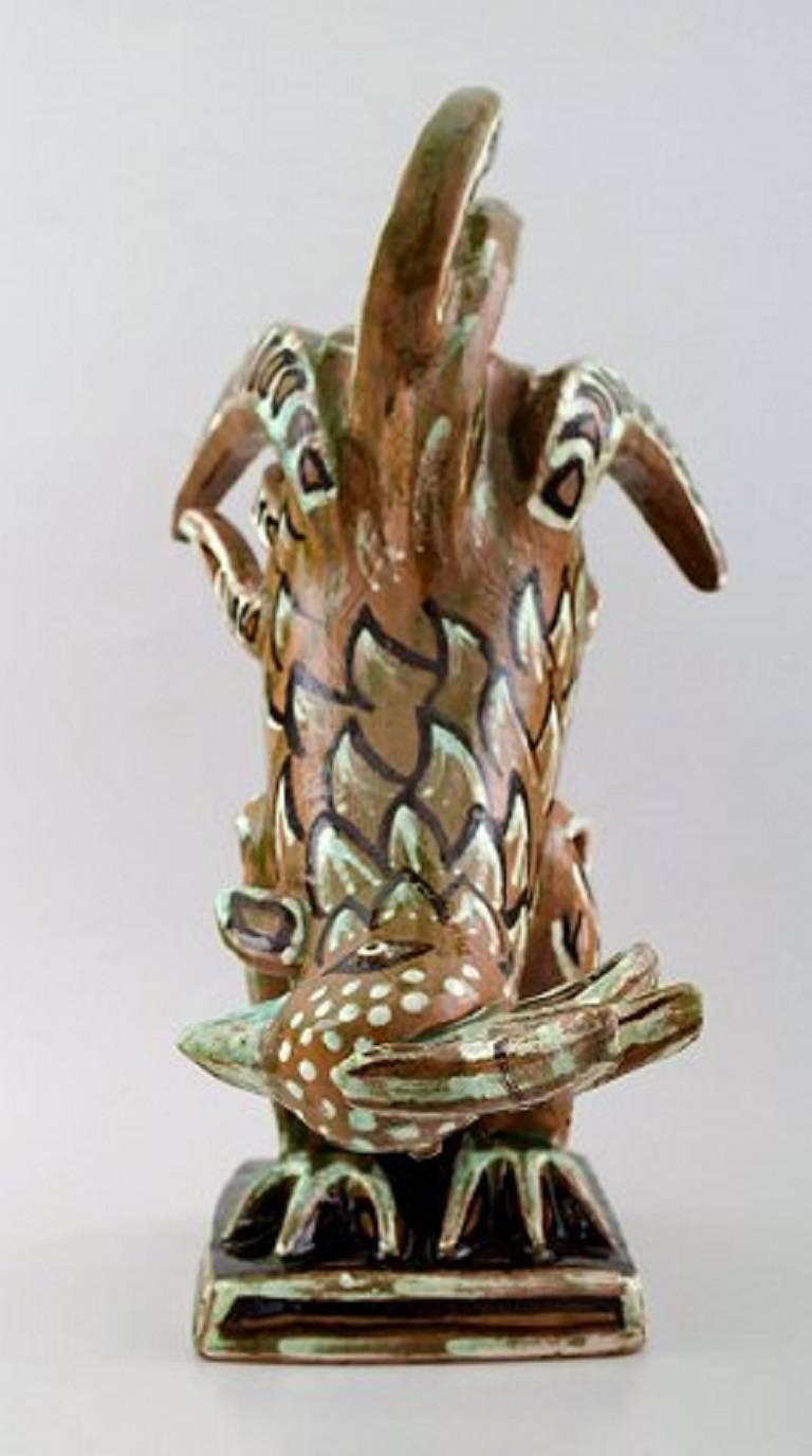 Scandinave moderne Helge Christoffersen - Grande figurine unique de coq en vente