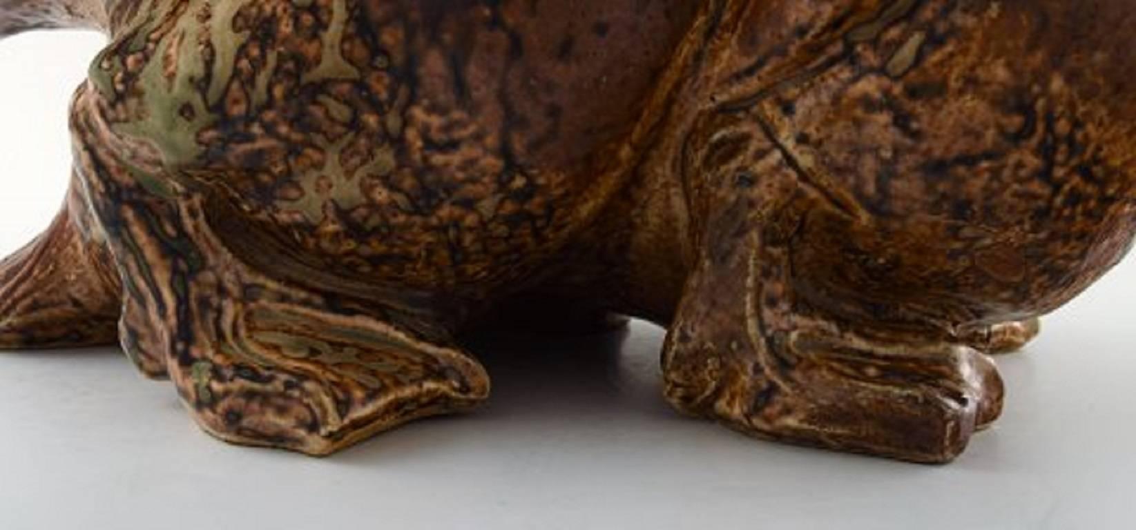 Royal Copenhagen Large Pottery Figure No. 20281, Ducks Designed by Knud Kyhn For Sale 2
