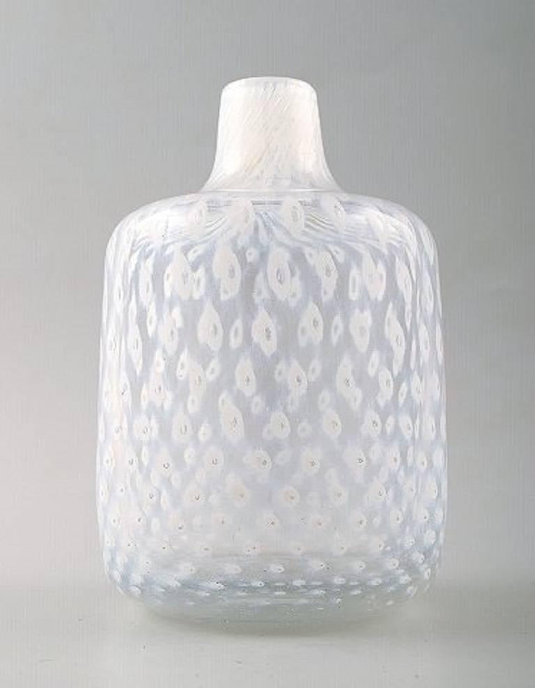 Scandinavian Modern Large Collection of Nine Scandinavian Handcrafted Art Glass Vases, Kosta Boda