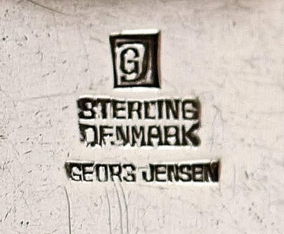 Danish Georg Jensen Sterling Silver Block / Acadia Carving Set