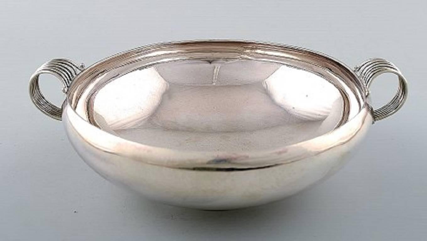 Danish Evald Nielsen, Art Deco Large Sterling Silver Bowl