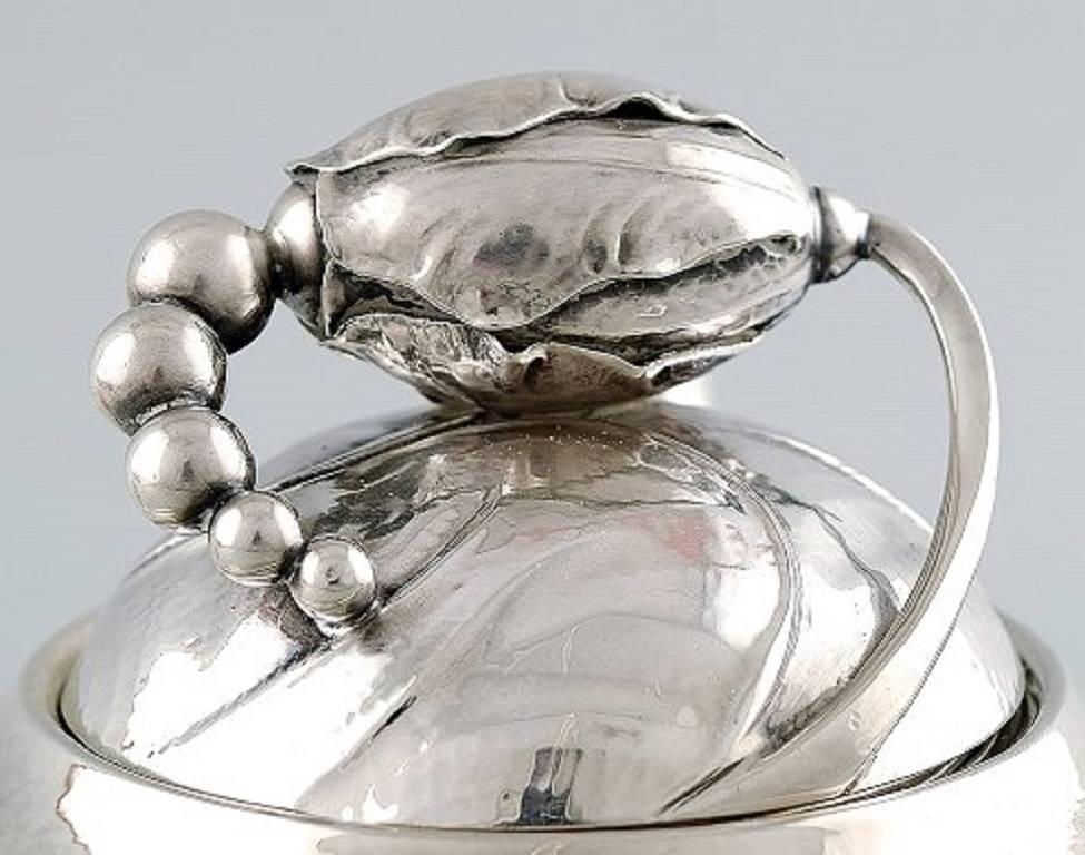 Exquisite and Very Rare Georg Jensen Blossom Sterling Tea and Coffee Service 1