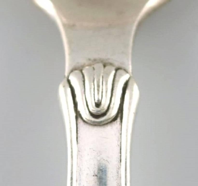 Art Deco Hans Hansen Silverware Number 5 in Sterling Silver, Seven Tea Spoons