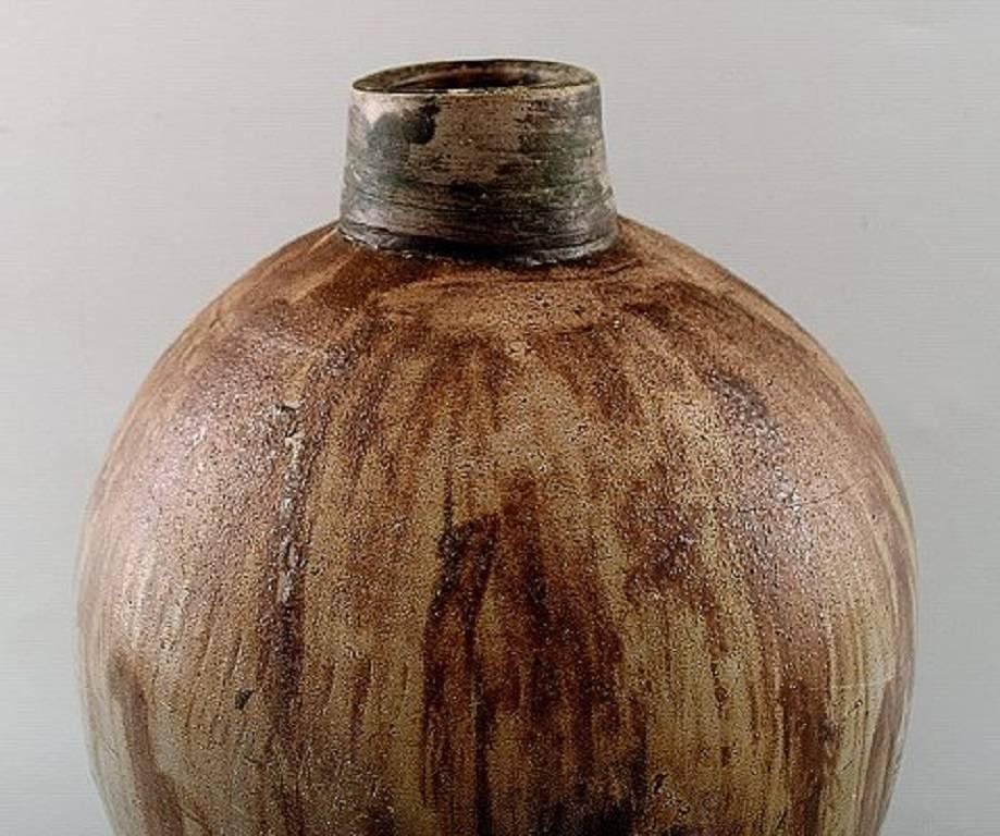 Mid-Century Modern French Ceramist, Ceramic Vase in Stylish Design, 1940s-1950s