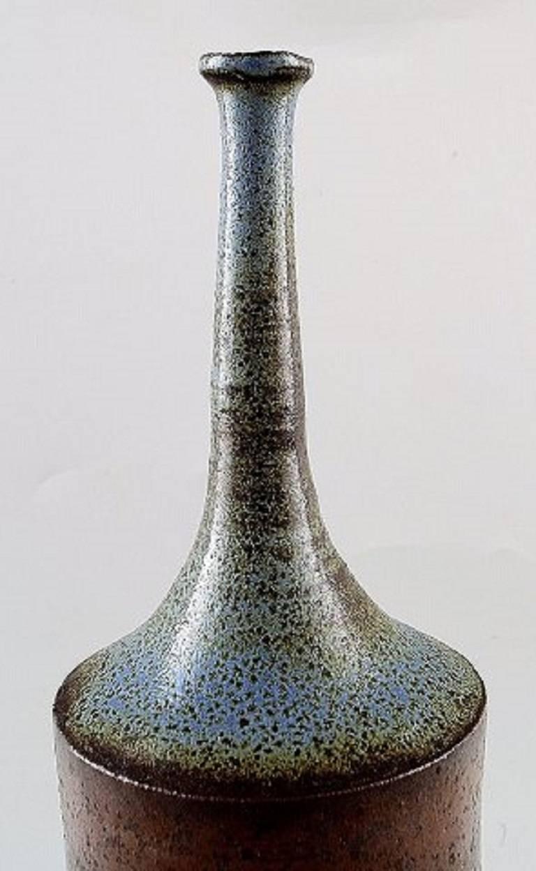 Swedish Ceramist, Ceramic Vase in Rustic Style, 1980s In Excellent Condition In Copenhagen, DK
